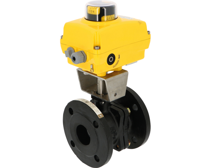 Cast iron flanged ball valve DIN 507 DN15 + SA05 230V AC